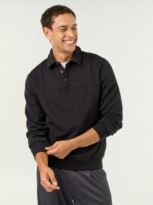 Sweatshirt mit Polokragen aus Molton - Kiabi