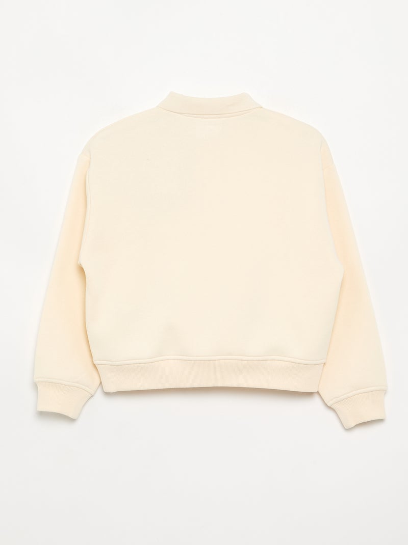 Sweatshirt mit Polokragen Weiß - Kiabi