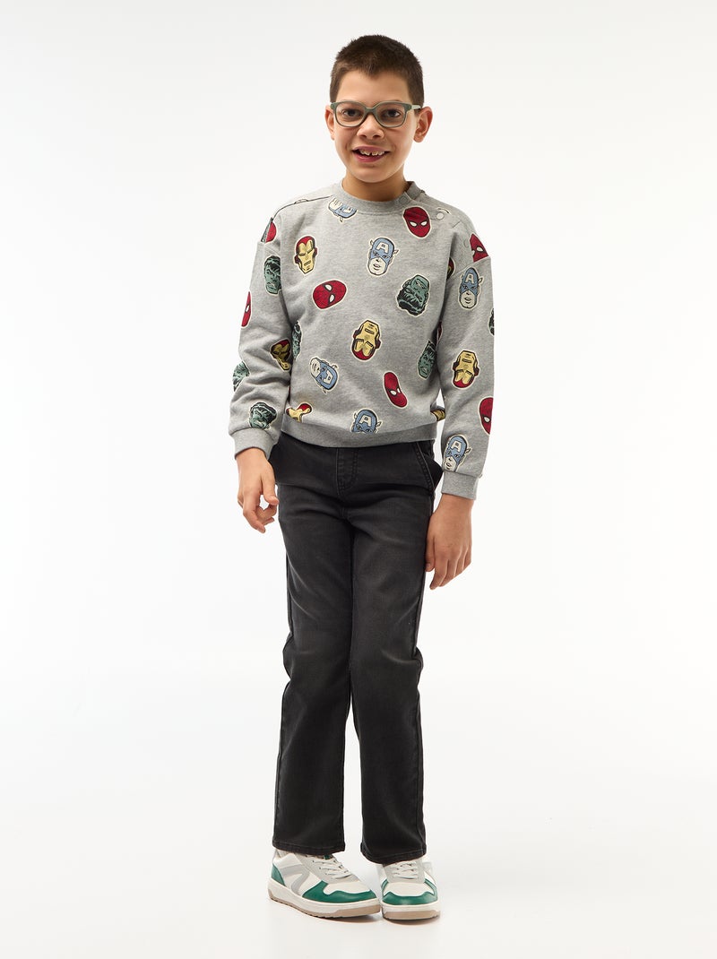 Sweatshirt mit "Spider-Man"-Print - Kollektion "Einfach Anziehen" Grau - Kiabi