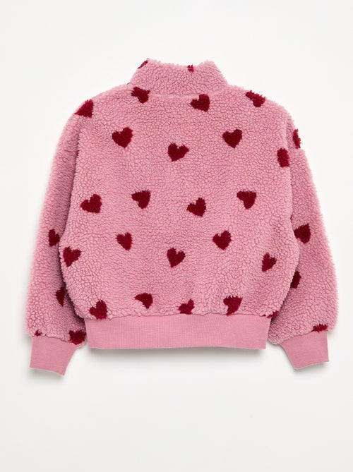 Sweatshirt mit Stehkragen aus Teddyfleece - Kiabi