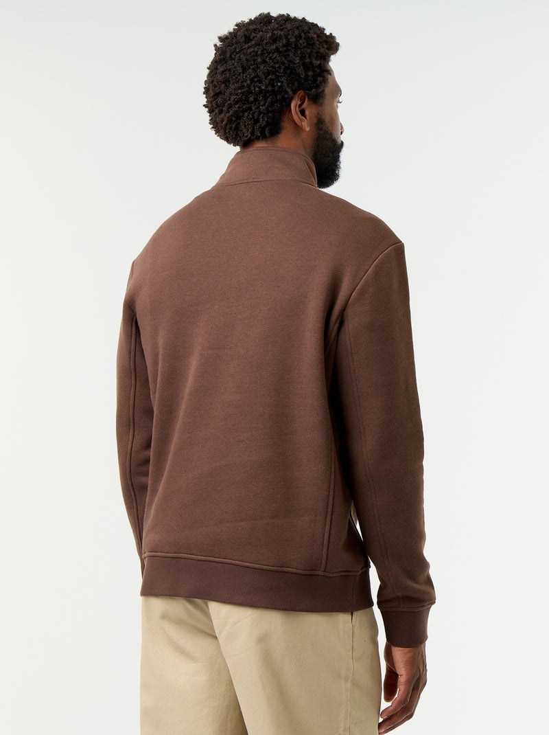Sweatshirt mit Stehkragen Marron - Kiabi