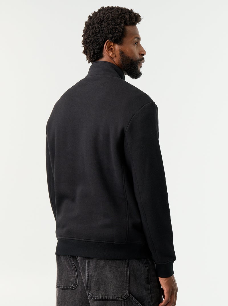 Sweatshirt mit Stehkragen Noir - Kiabi
