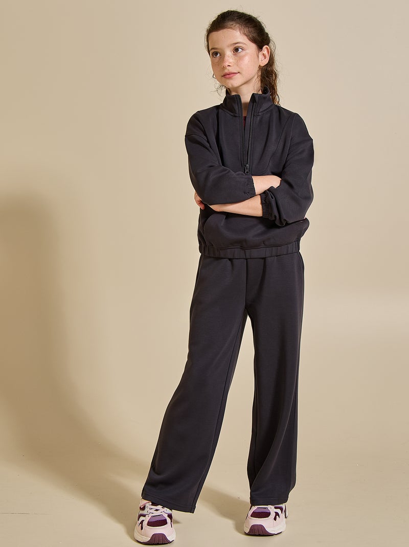 Sweatshirt mit Stehkragen Noir - Kiabi