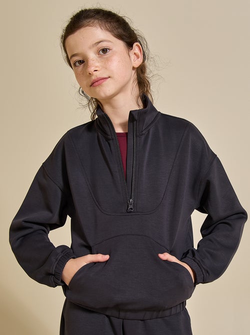 Sweatshirt mit Stehkragen - Kiabi