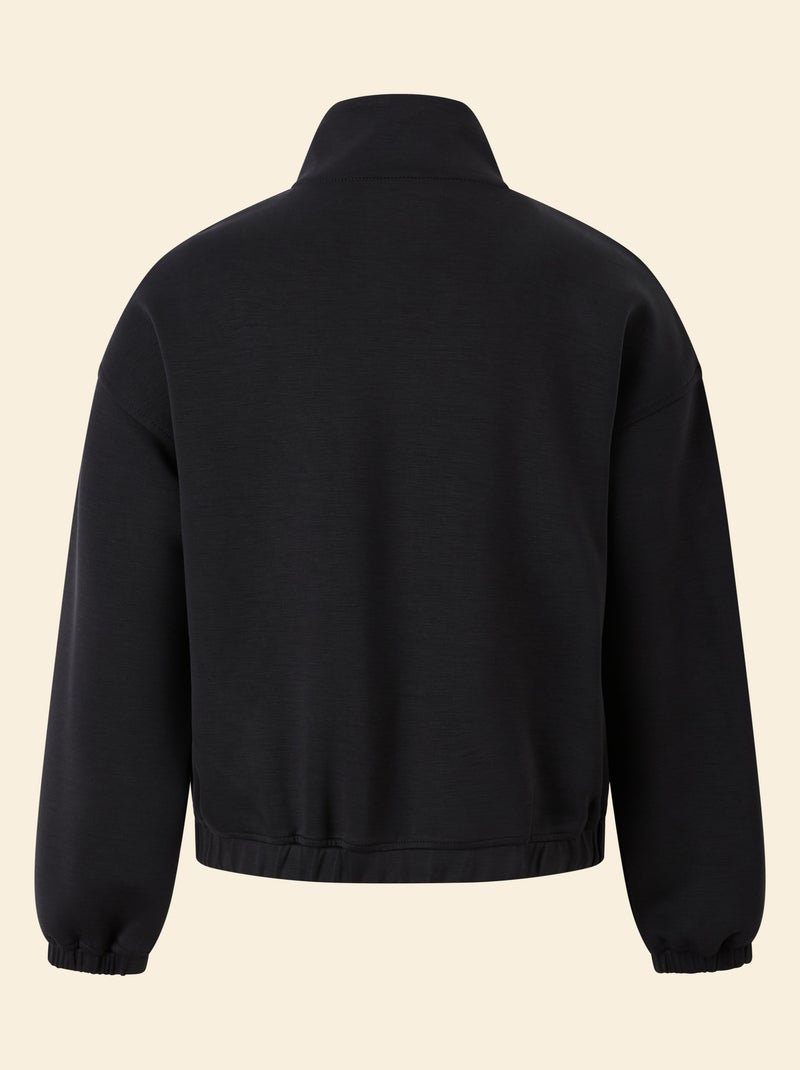 Sweatshirt mit Stehkragen Noir - Kiabi
