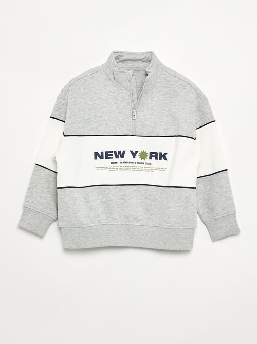 Sweatshirt with wide contrasting stripe - Kiabi