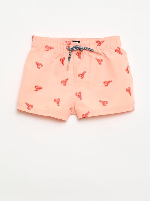 Swim shorts with 'lobster' embroidery - Kiabi