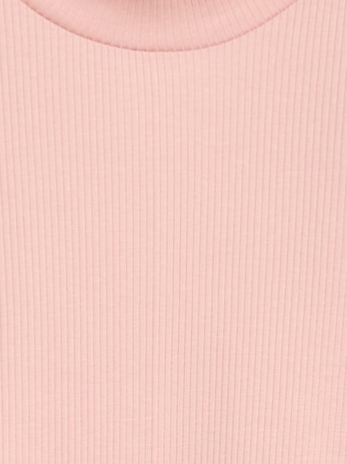 T-shirt à col montant côtelé - Kiabi