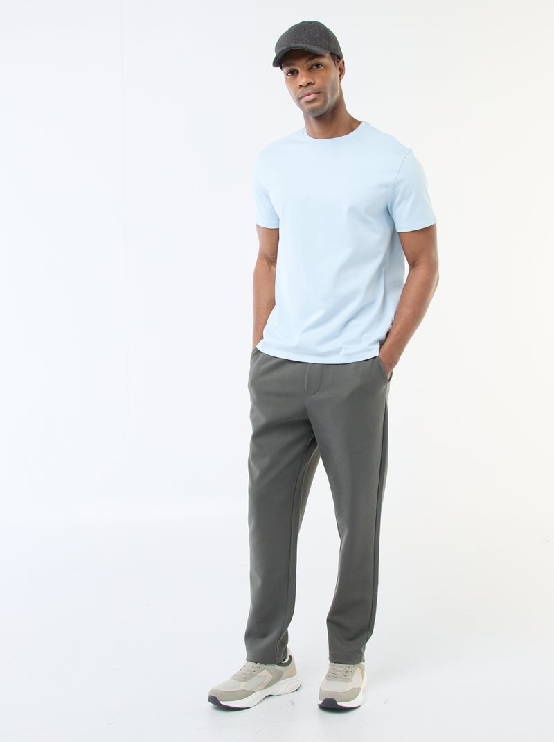 T-shirt à col rond en coton - Tough Cotton™ Bleu - Kiabi
