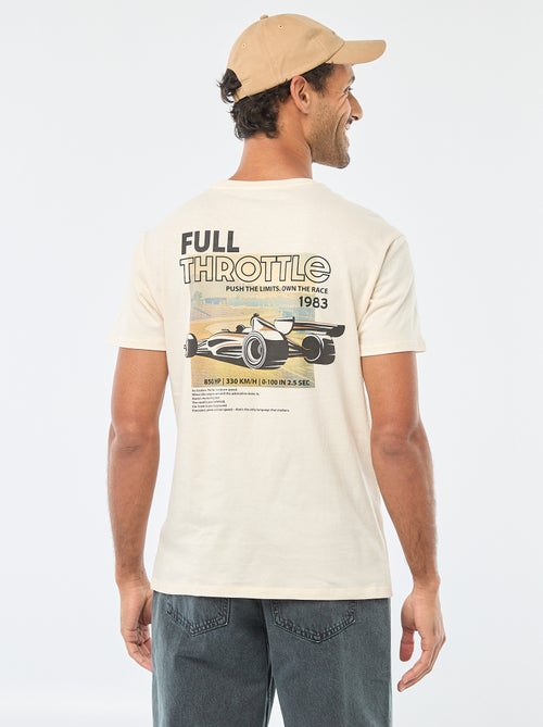 T-shirt à col rond et manches courtes imprimé - Kiabi