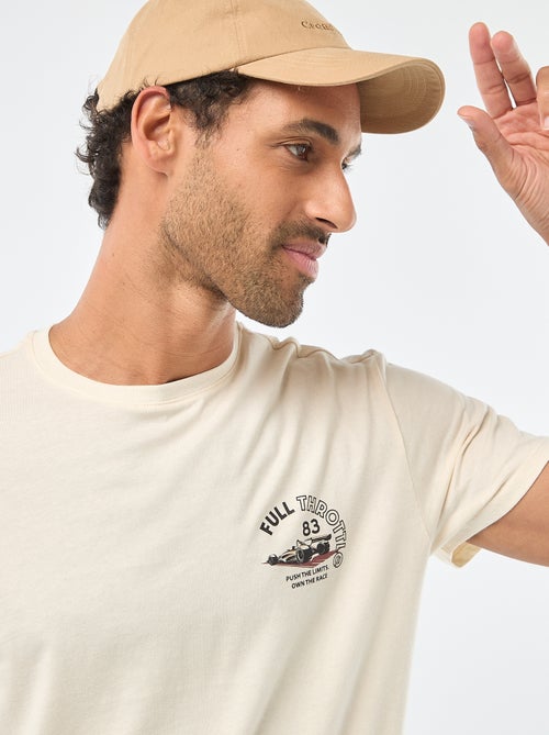 T-shirt à col rond et manches courtes imprimé - Kiabi