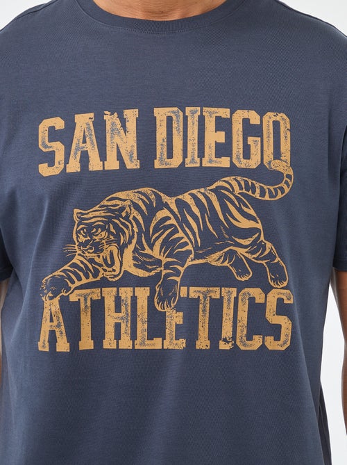 T-shirt à col rond et manches courtes imprimé - Kiabi