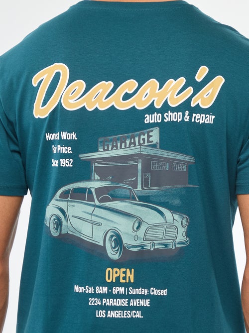 T-shirt à col rond et manches courtes imprimé - Kiabi