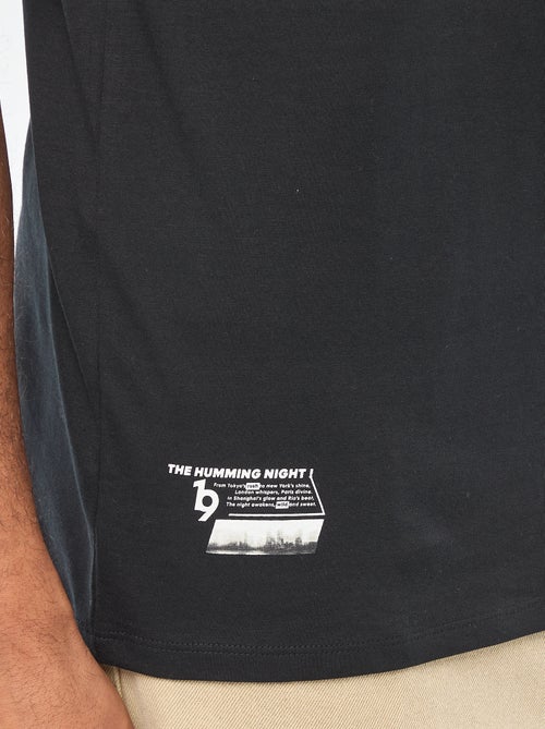 T-shirt à col rond et manches courtes imprimé - Kiabi