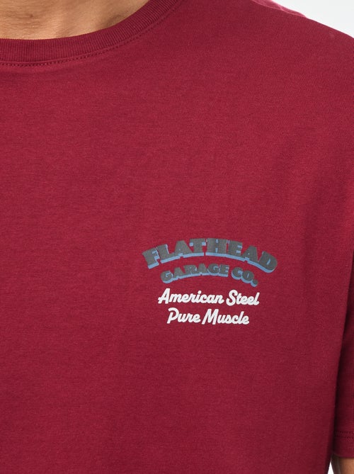 T-shirt à col rond et manches courtes imprimé - Kiabi