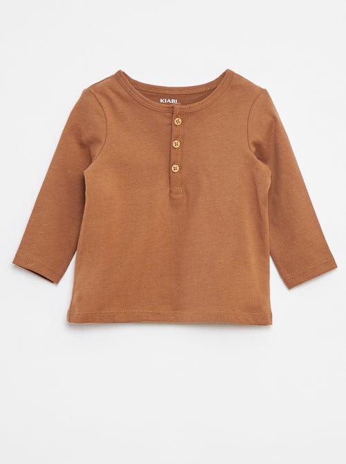 T-shirt à col tunisien - Kiabi