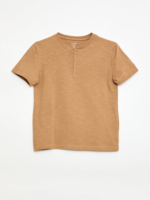 T-shirt à col tunisien - Kiabi