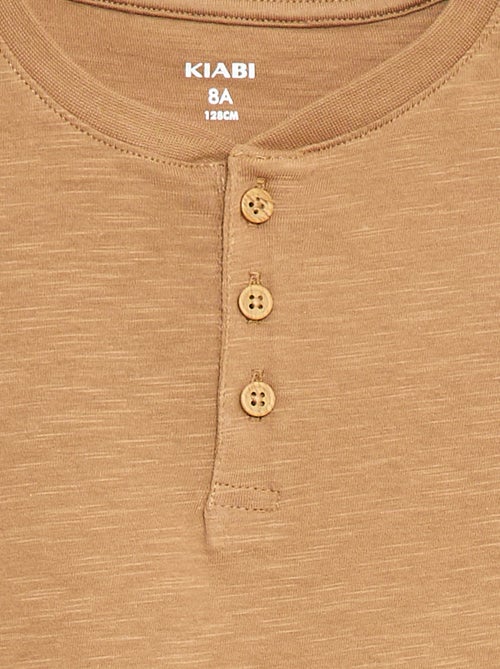 T-shirt à col tunisien - Kiabi