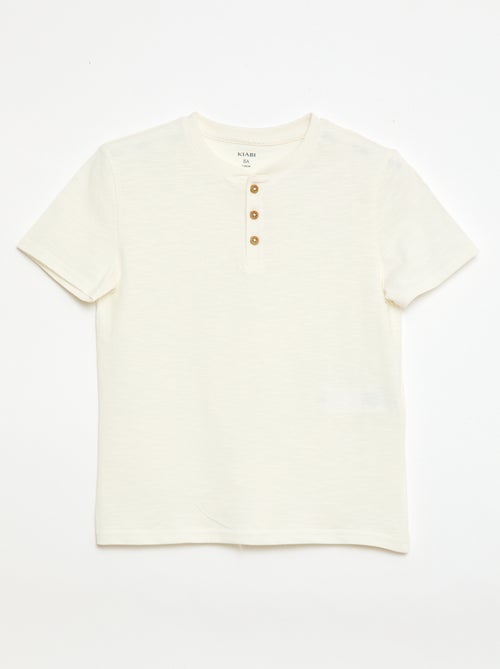 T-shirt à col tunisien - Kiabi