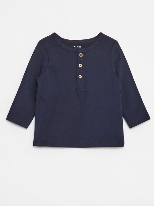 T-shirt à col tunisien - Kiabi