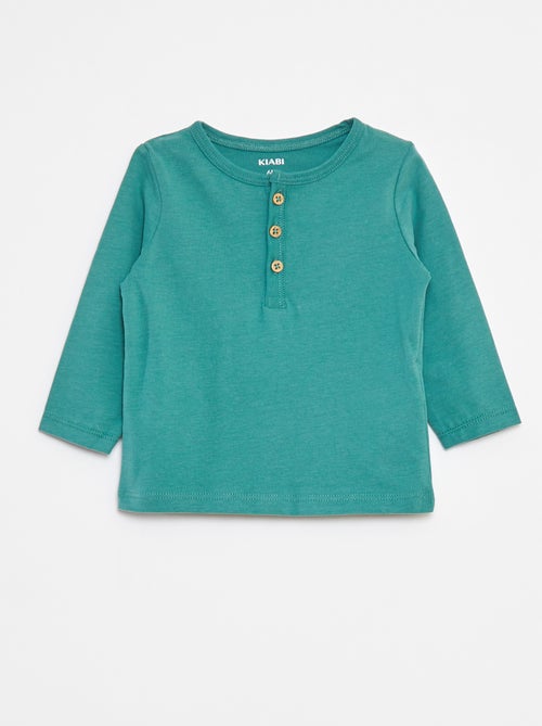 T-shirt à col tunisien - Kiabi