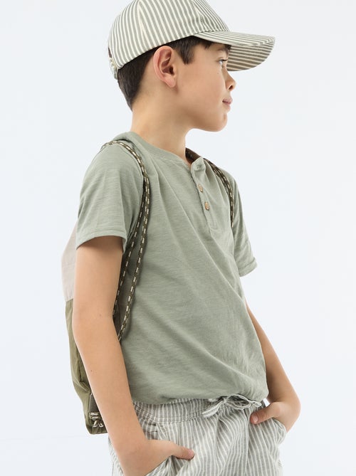 T-shirt à col tunisien - Kiabi