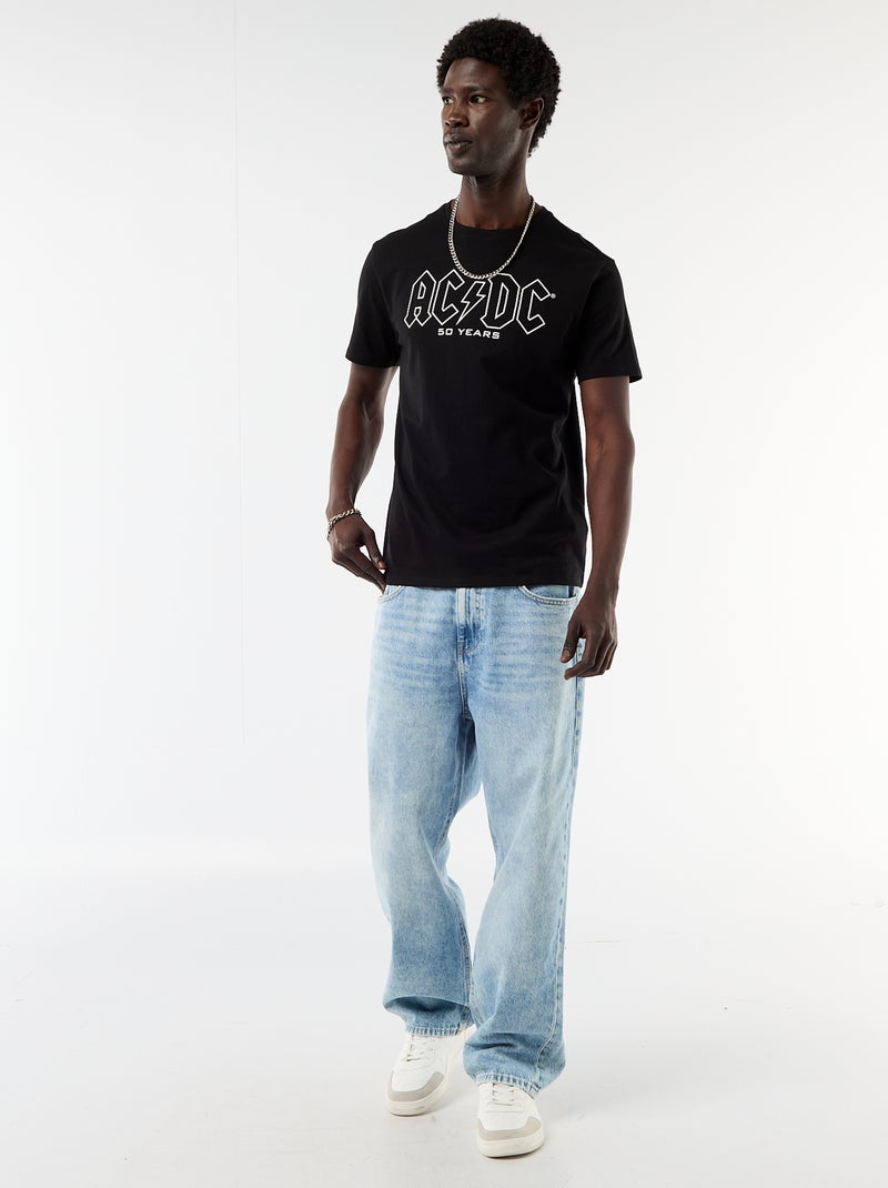 T-shirt à manches courtes 'AC/DC' Noir - Kiabi