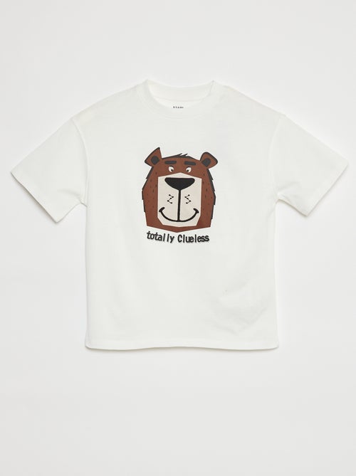 T-shirt à manches courtes avec animation - Kiabi