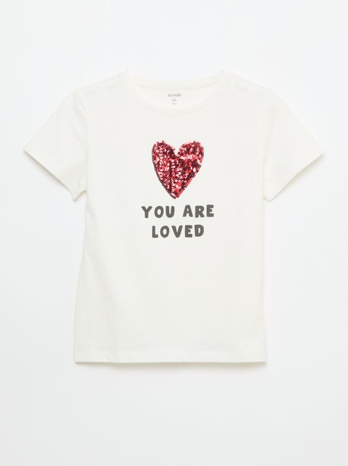 T-shirt à manches courtes avec animation - Kiabi