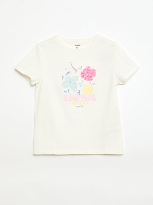 T-shirt à manches courtes avec animation - Kiabi