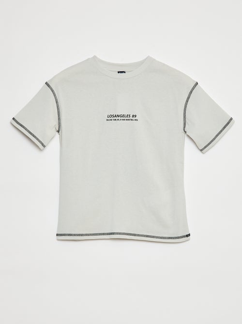 T-shirt à manches courtes avec animation - Kiabi