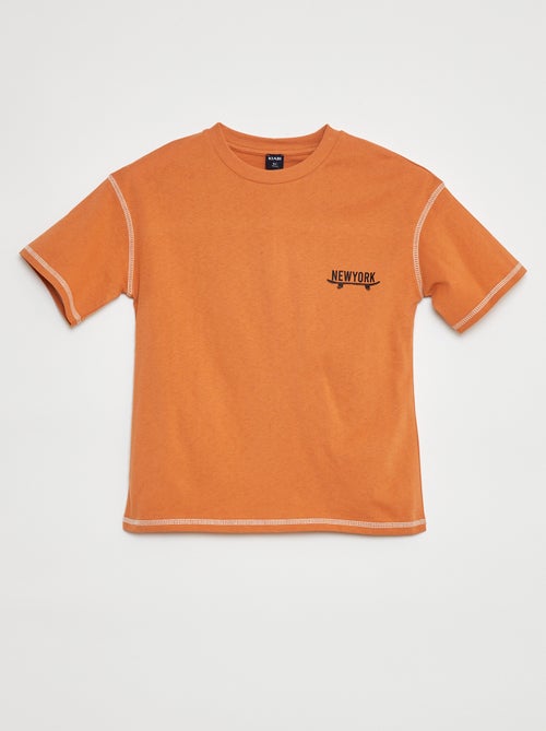 T-shirt à manches courtes avec animation - Kiabi