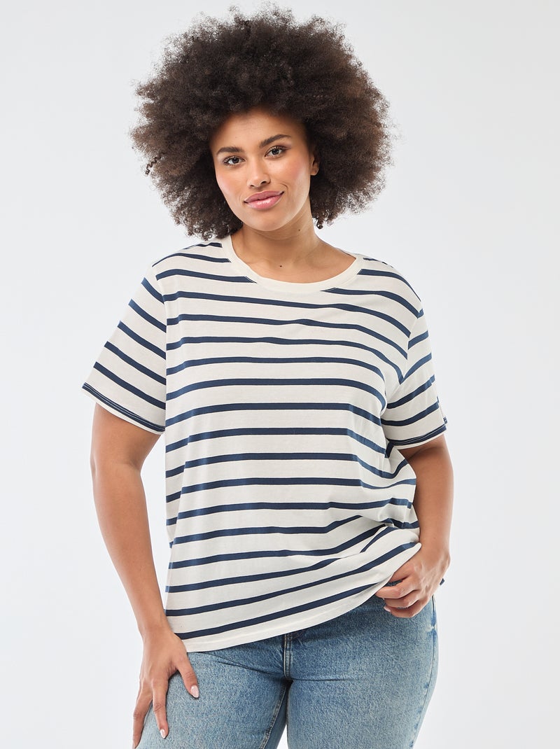 T-shirt à manches courtes avec imprimé Blanc - Kiabi