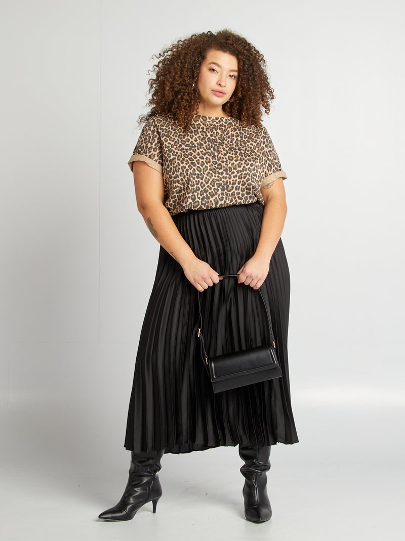 T-shirt à manches courtes avec imprimé Léopard - Kiabi