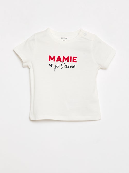 T-shirt à manches courtes avec imprimé 'Mami' - Kiabi