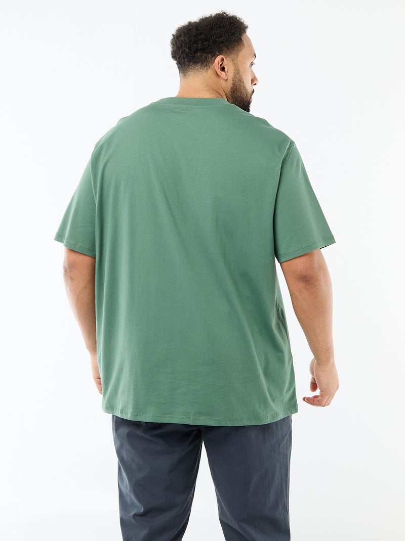 T-shirt à manches courtes avec poche poitrine Vert - Kiabi