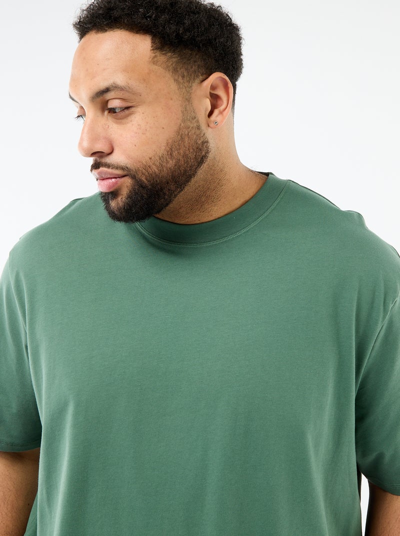 T-shirt à manches courtes avec poche poitrine Vert - Kiabi