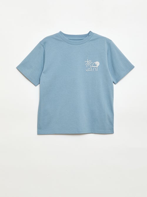 T-shirt à manches courtes brodé - Kiabi