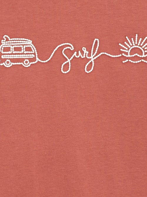 T-shirt à manches courtes brodé - Kiabi