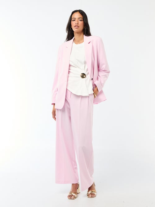 T-shirt à manches courtes drapé avec bijou fantaisie - Kiabi