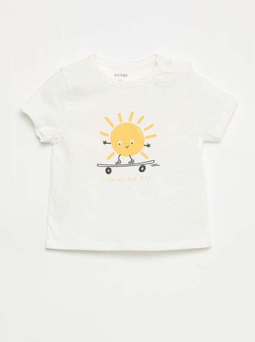 T-shirt à manches courtes en jersey de coton - Kiabi