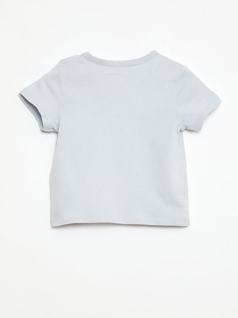T-shirt à manches courtes en jersey de coton Bleu - Kiabi