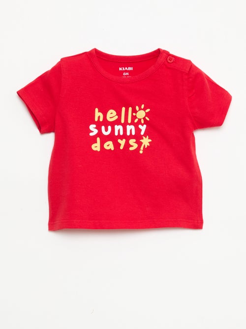 T-shirt à manches courtes en jersey de coton - Kiabi