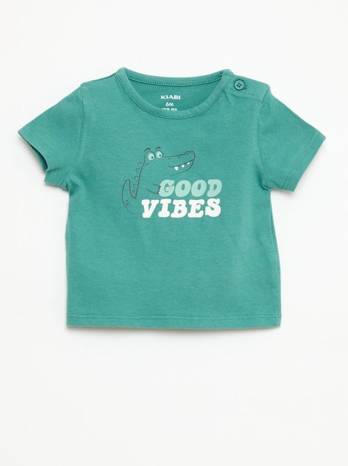 T-shirt à manches courtes en jersey de coton - Kiabi