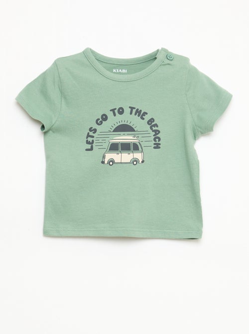 T-shirt à manches courtes en jersey de coton - Kiabi