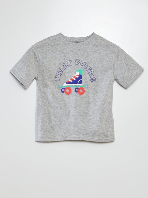 T-shirt à manches courtes et col rond avec imprimé - Kiabi