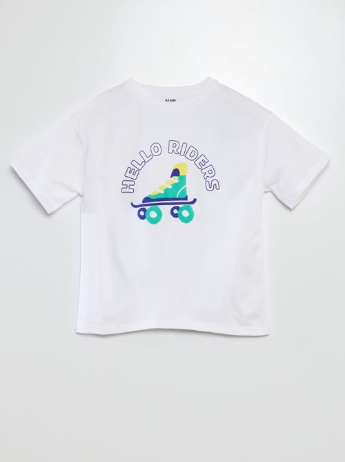 T-shirt à manches courtes et col rond avec imprimé - Kiabi