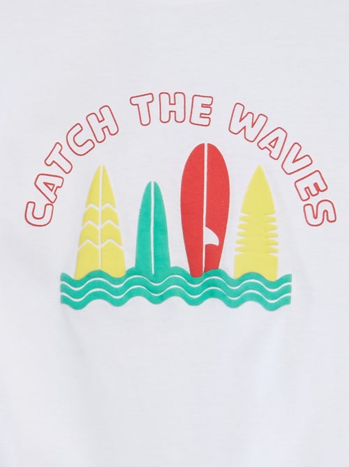 T-shirt à manches courtes et col rond avec imprimé - Kiabi