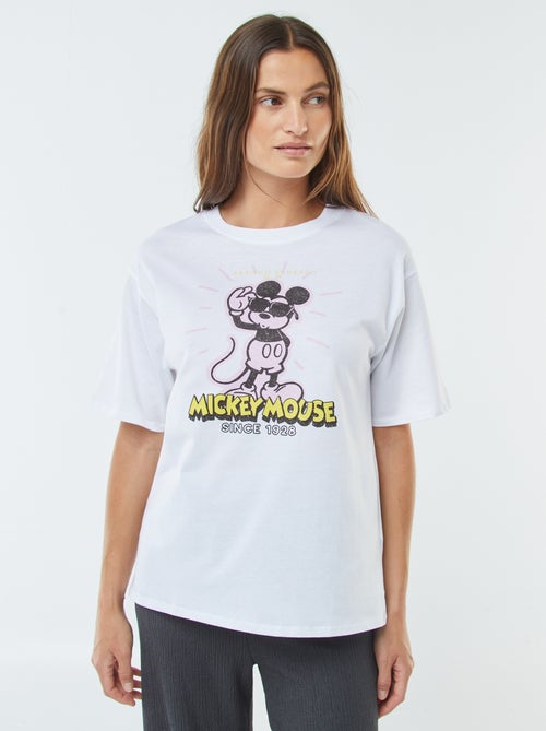 T-shirt à manches courtes et col rond 'Disney' - Kiabi