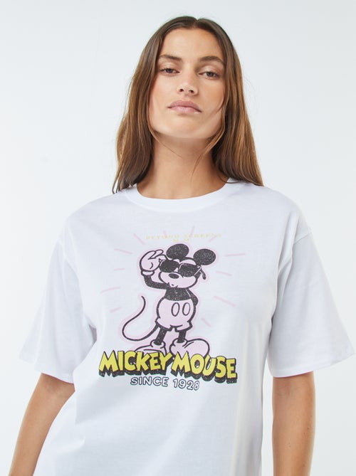 T-shirt à manches courtes et col rond 'Disney' - Kiabi